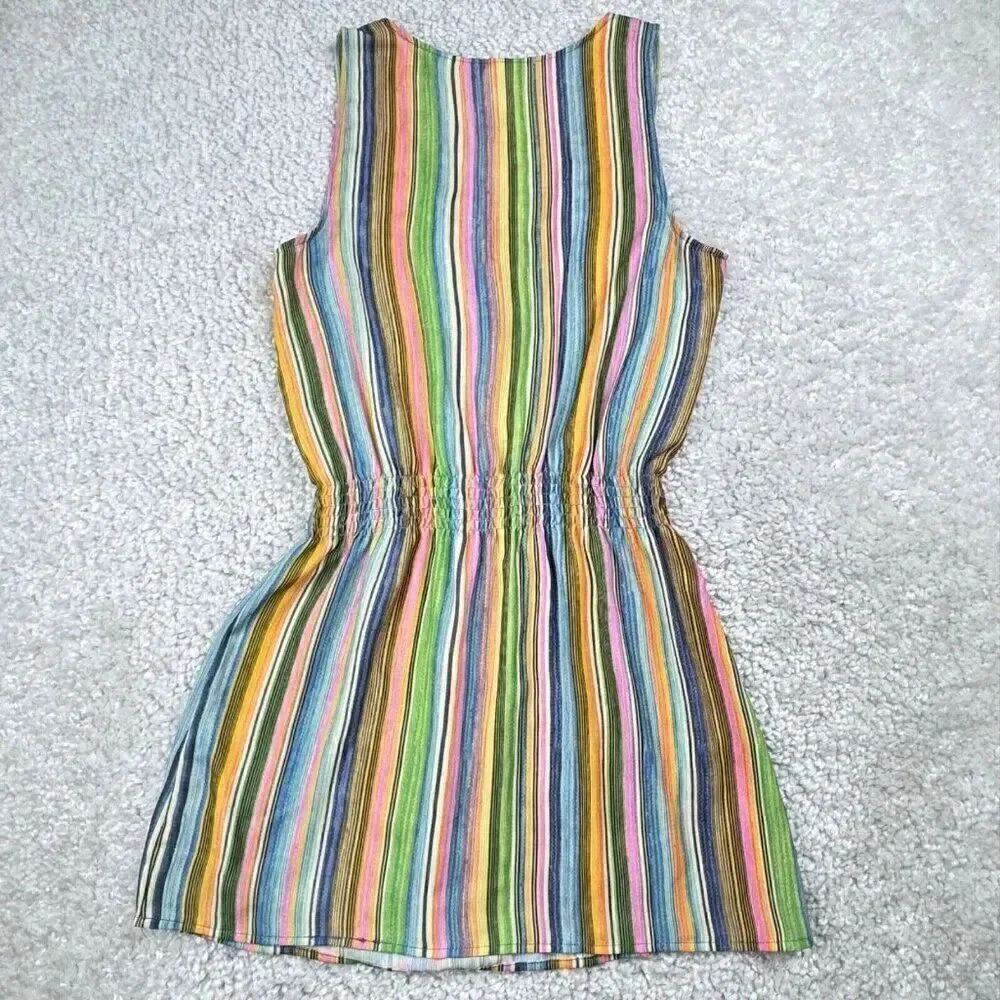 Becca Swim West Village Striped Smocked Cover Up Dress